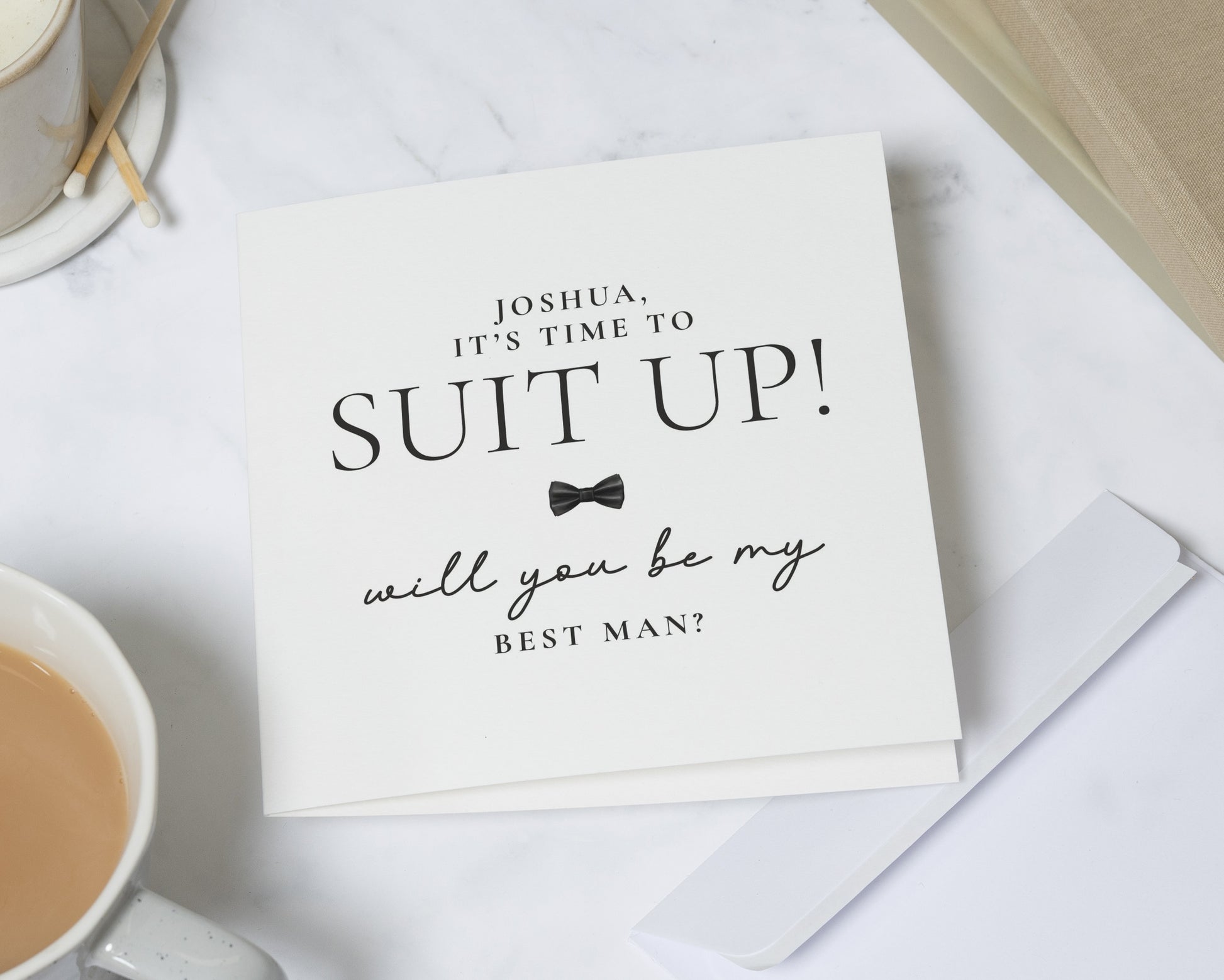 Will You Be My Best Man Card, Personalised Best Man Proposal Card, Suit Up Card, Wedding Card for Him, Groomsman Proposal Card