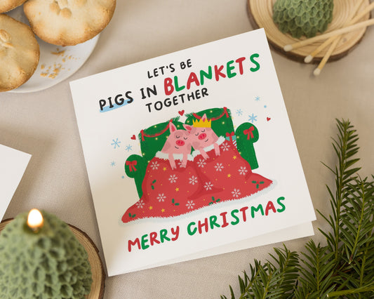 Funny Christmas Card, Pigs In Blankets Card, Christmas Card for Him, Christmas Card for Her, Cute Christmas Card, Pun Christmas Card