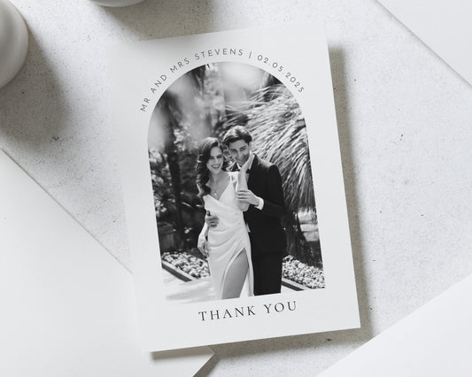 Personalised Wedding Thank You Card, Photo Wedding Thank You Card, Minimalist Wedding Thank You Card, Wedding Thank You Cards