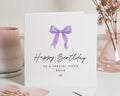 Birthday Card for Niece, Special Niece Birthday Card, Personalised Birthday Card for Girl, Cute Birthday Card, Purple Bow Birthday Card