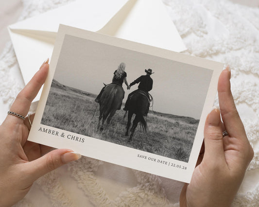 Personalised Save the Date Card, Photo Save the Date Card, Wedding Save the Date, Custom Save the Date, Simple Save the Date Card