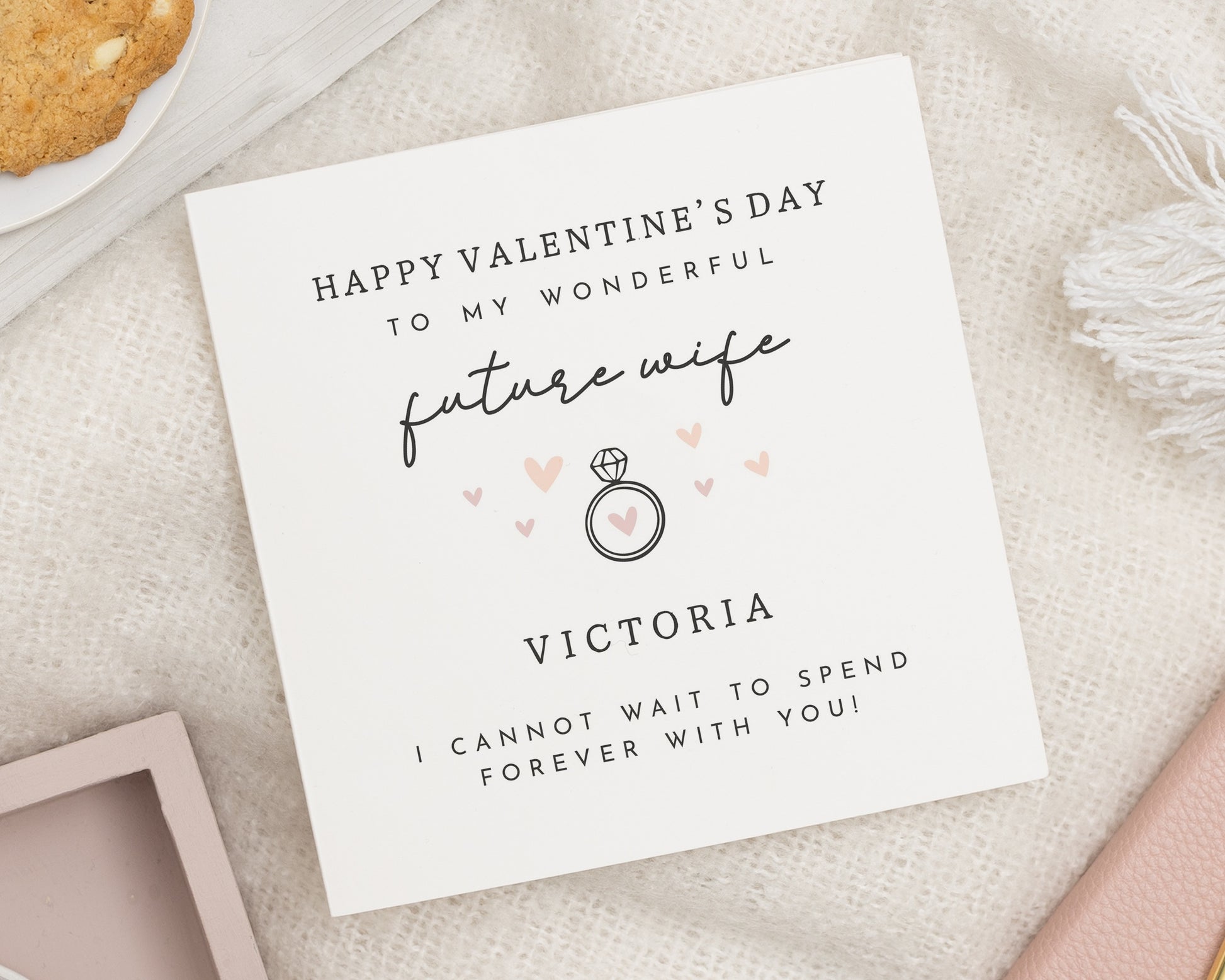 Valentines Day Card for Future Wife, Personalised Valentines Card, Romantic Valentines Card for Her, Engagement Valentines Card