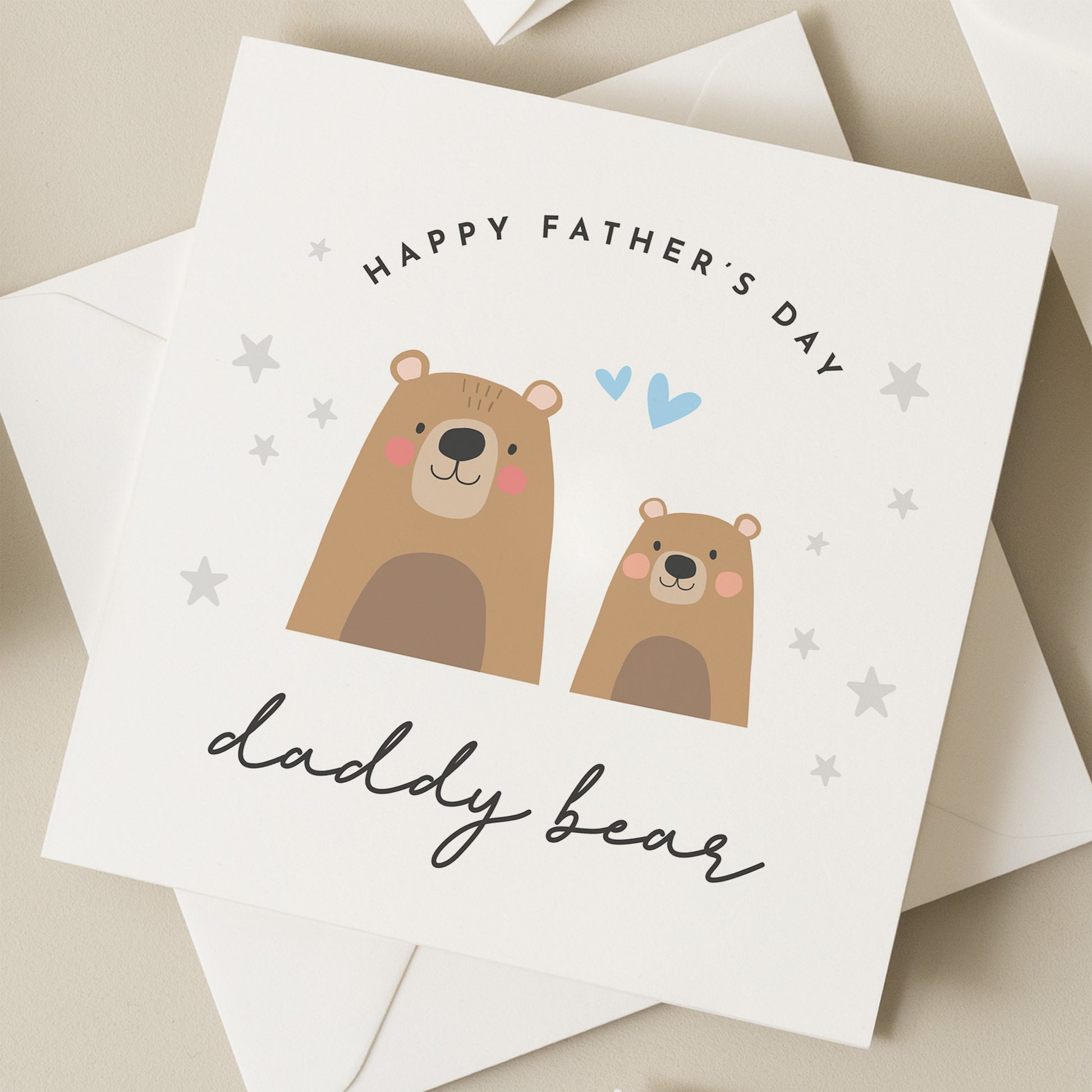 Cute Fathers Day Card, Daddy Bear Father&#39;s Day Card, Daddy Fathers Day Card, Best Dad Fathers Day Gift, Fathers Day Card From Child