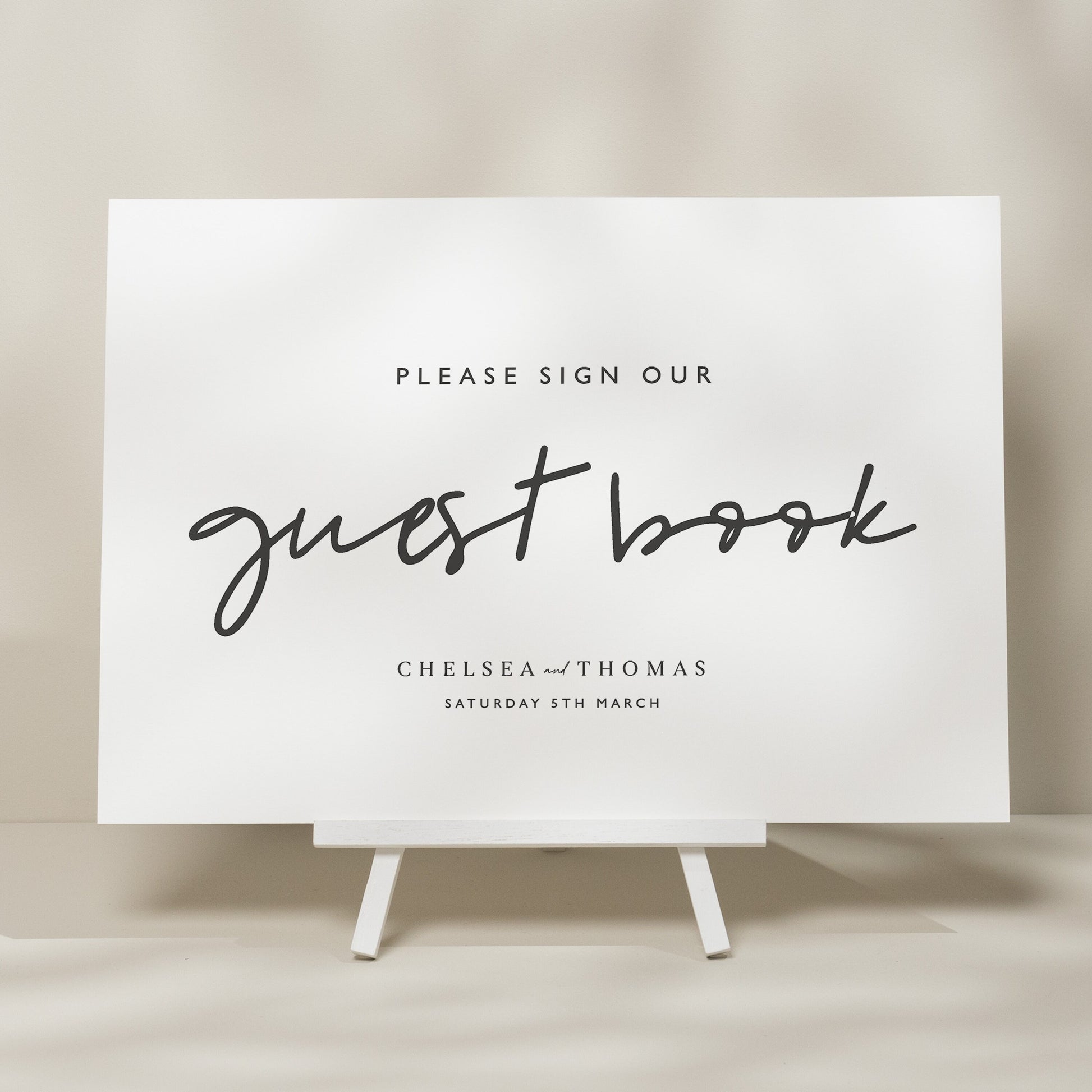 Simple Wedding Sign, Guest Book Wedding Sign, Sign Our Guest Book Wedding Signage, Sign For Guest Book, Simple Wedding Sign &#39;Chelsea&#39;