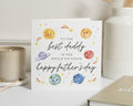 Fathers Day Card for Daddy, Space Fathers Day Card, Best Daddy Fathers Day Card, Cute Card for Dad, Father’s Day Card for Him