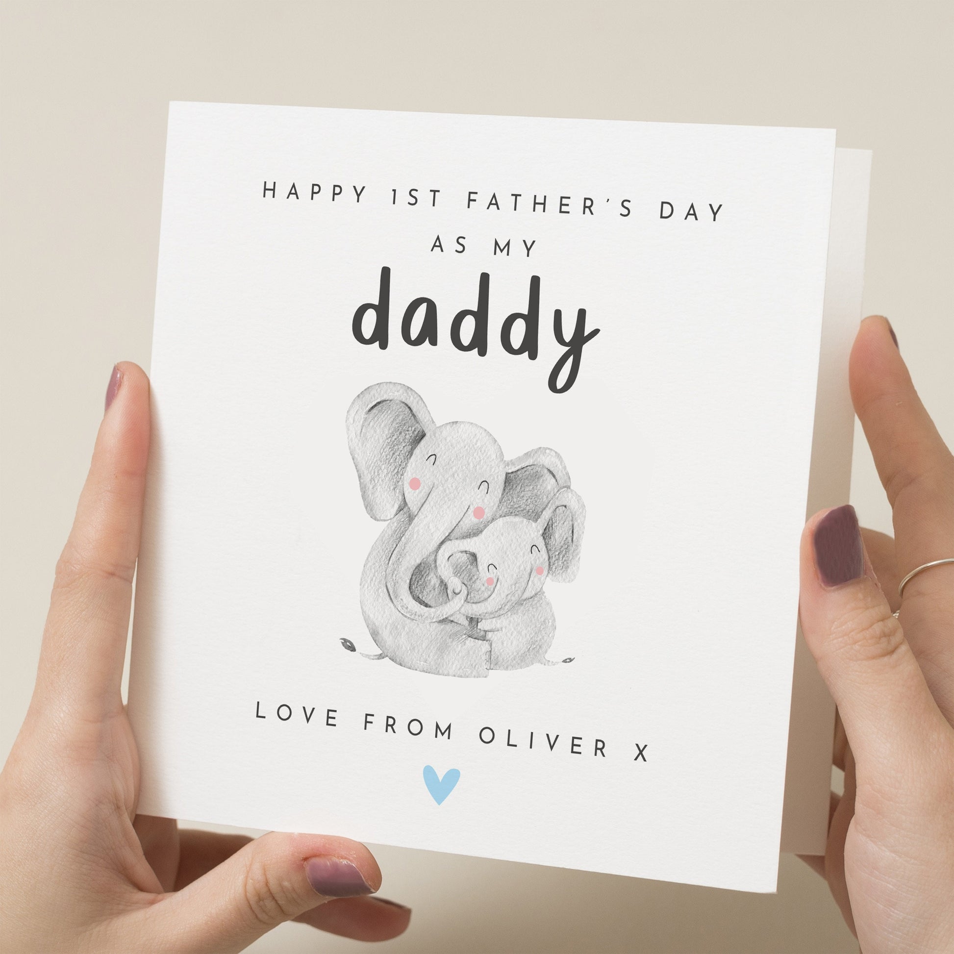 Personalised First Fathers Day 2024 Card, 1st Father&#39;s Day As My Daddy Card, 2024 Baby First Fathers Day Card, First Fathers Day Gift