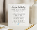Birthday Card for Husband, Husband Birthday Card, Romantic Birthday Card for Him, Poem Birthday Card for Him, Birthday Card for Hubby