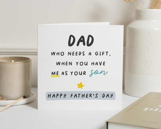 Fathers Day Card from Son, Dad Fathers Day Card, Funny Fathers Day Card, Fathers Day Card for Him, Happy Fathers Day Card