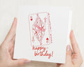 Birthday Card for Her, Birthday Queen Card, Personalised Birthday Card, Birthday Card for Friend, Cute Birthday Cards, Queen of Hearts Card