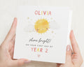 First Day of School Card, Personalised Card for Year 2, Shine Bright Card, Back to School Card for Girl, Custom Name Card