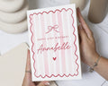 21st Birthday Card, Personalised 21st Birthday Card for Her, Birthday Card for Daughter, Sister, Friend, Pink Bow Birthday Card