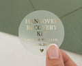 Hangover Recovery Kit Sticker, Wedding Recovery Sticker, Personalised Wedding Sticker, Gold Foil Label, Wedding Favour Sticker
