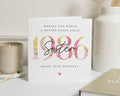 40th Birthday Card for Sister, Sister 40th Birthday Card, Personalised Birthday Card for Her, Floral Birthday Card, 1986 Birthday Card