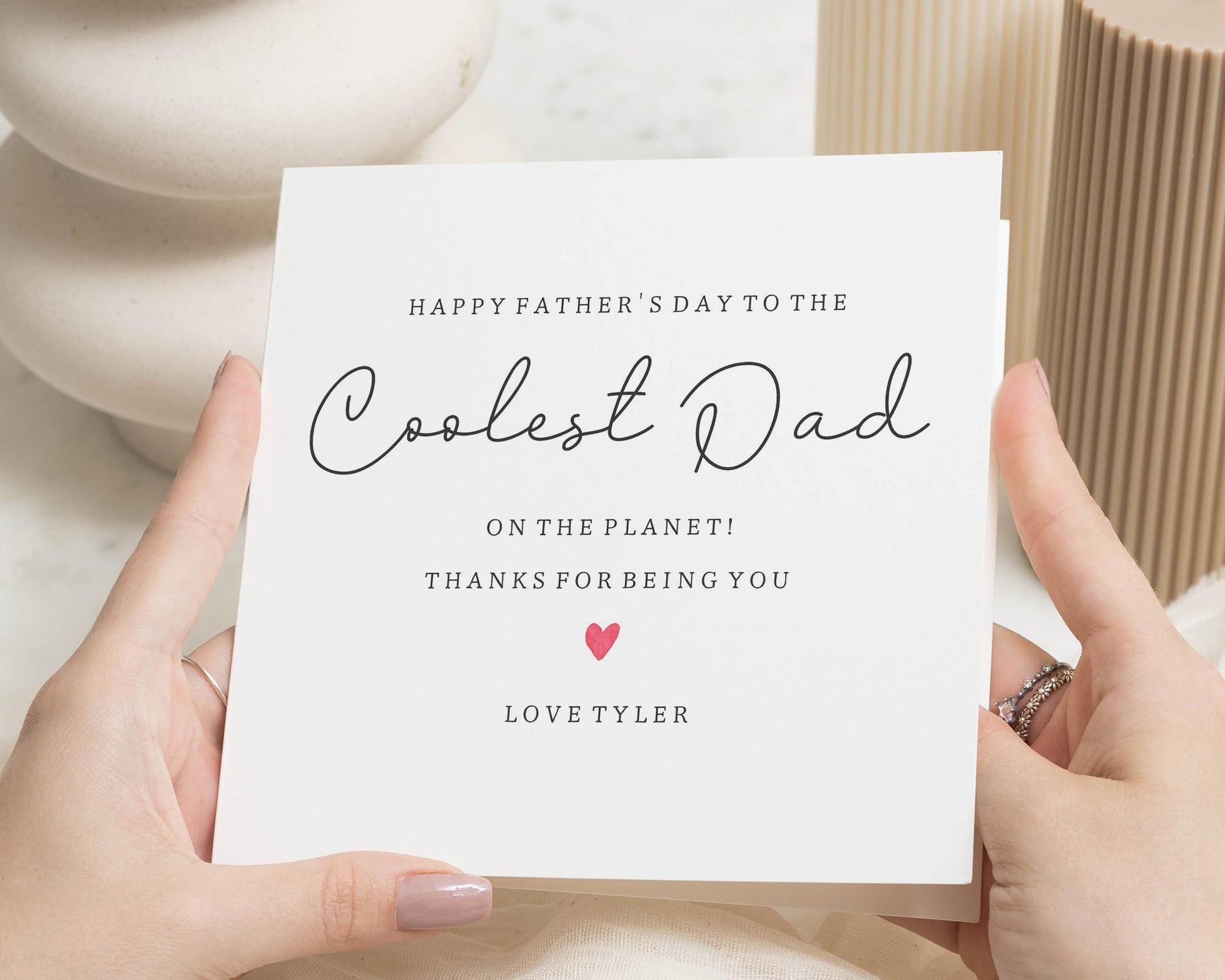 Fathers Day Card for Dad, Coolest Dad Fathers Day Card, Personalised Fathers Day Card, Fathers Day Card from Son, Fathers Day Card for Him