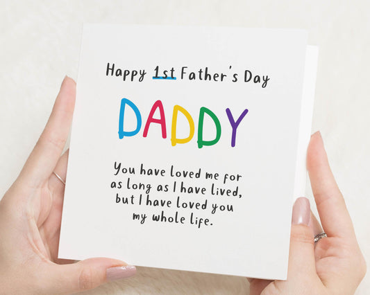 1st Fathers Day Card for Daddy, First Fathers Day Card, Fathers Day Card from Baby, Cute Fathers Day Card, Daddy Card, New Dad Card