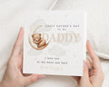 Fathers Day Card for Daddy, Personalised Fathers Day Card from Child, Cute Bear Card for Dad, I Love You to the Moon and Back Card