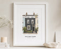 Personalised First Home Print, Custom House Portrait, New Home Gift, House Warming Gift, Illustrated White Framed Wall Art