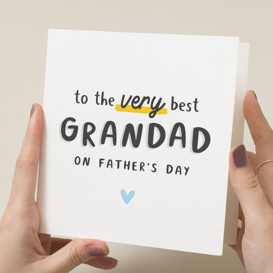 Special Grandad Card, Fathers Day Gift For Grandad, Fathers Day Card From Grandchildren, Happy Fathers Day To My Special Grandad, Grandpa