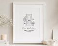 Personalised New Home Print, Home Sweet Home Address Print, White Wall Art, House Warming Gift, First Home Gift, Hallway Wall Art