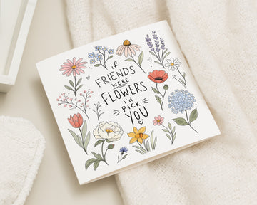 Birthday Card for Friend, Best Friend Birthday Card, Floral Birthday Card for Her, Friendship Birthday Card, Flower Birthday Card