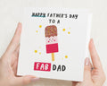 Fathers Day Card for Dad, Funny Fathers Day Card, Fab Dad Card, Cute Ice Lolly Card, Fathers Day Card from Kids, Card for Him