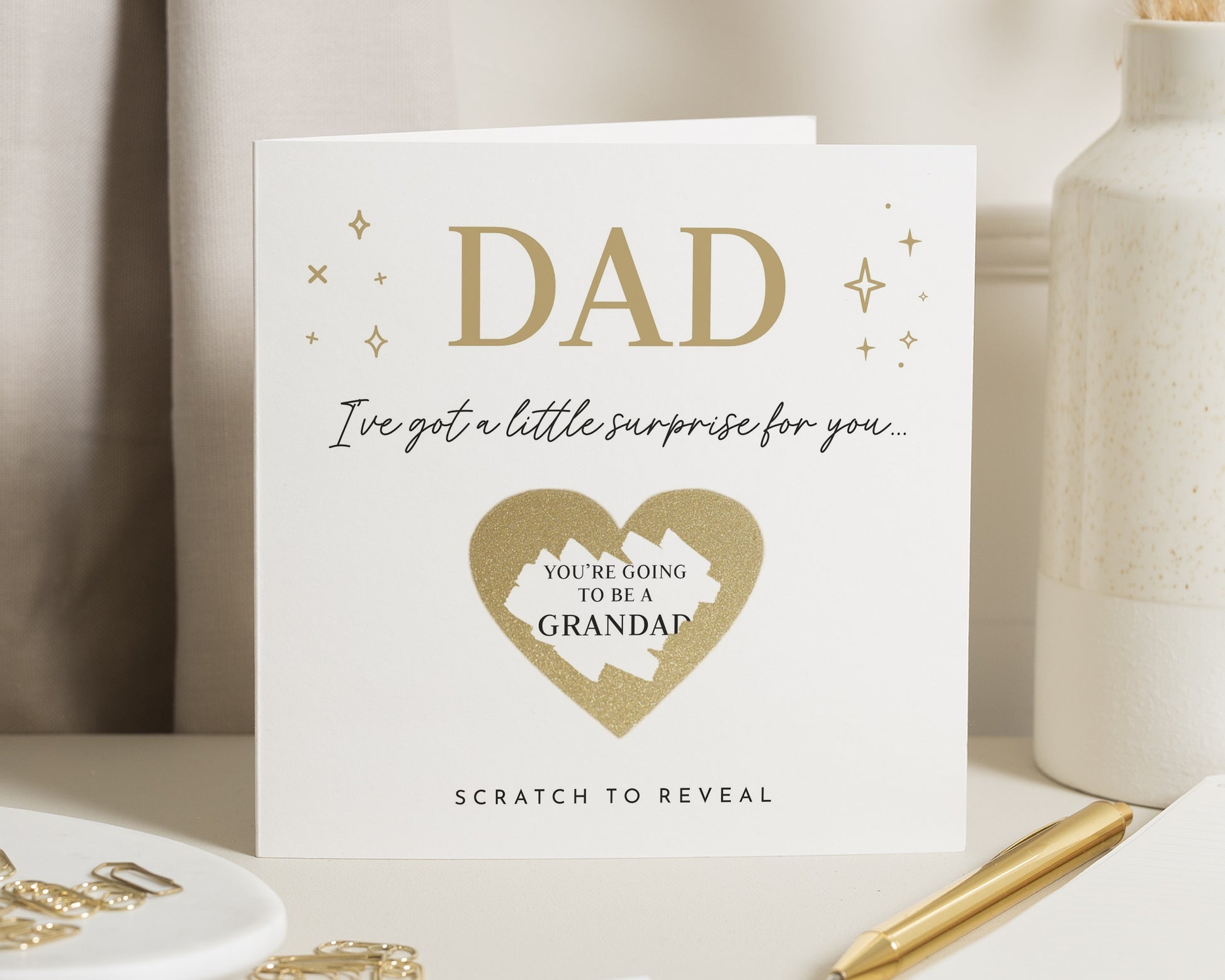 Pregnancy Announcement Card for Dad, Scratch to Reveal Grandad Card, You Are Going to Be a Grandad Card, New Baby Reveal Card