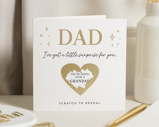 Pregnancy Announcement Card for Dad, Scratch to Reveal Grandad Card, You Are Going to Be a Grandad Card, New Baby Reveal Card