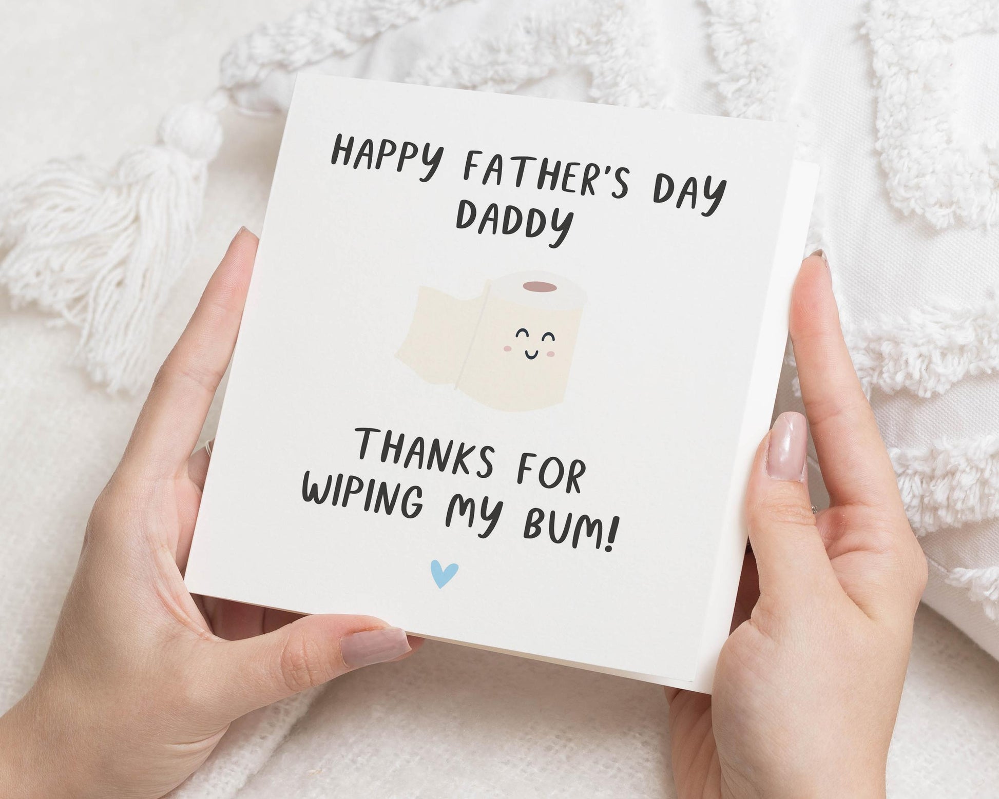 Funny Fathers Day Card from Baby, Fathers Day Card for Daddy, Thanks for Wiping My Bum, Cute Daddy Card, Fathers Day Card