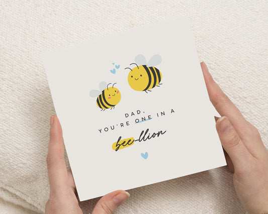 Fathers Day Card for Dad, Dad Birthday Card, Bee Pun Card for Dad, Funny Card for Dad, Cute Dad Card, Dad Card