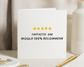 Birthday Card for Dad, Funny Dad Birthday Card, Fathers Day Card, Card for Him, Five Star Dad Card, Dad Card from Son or Daughter