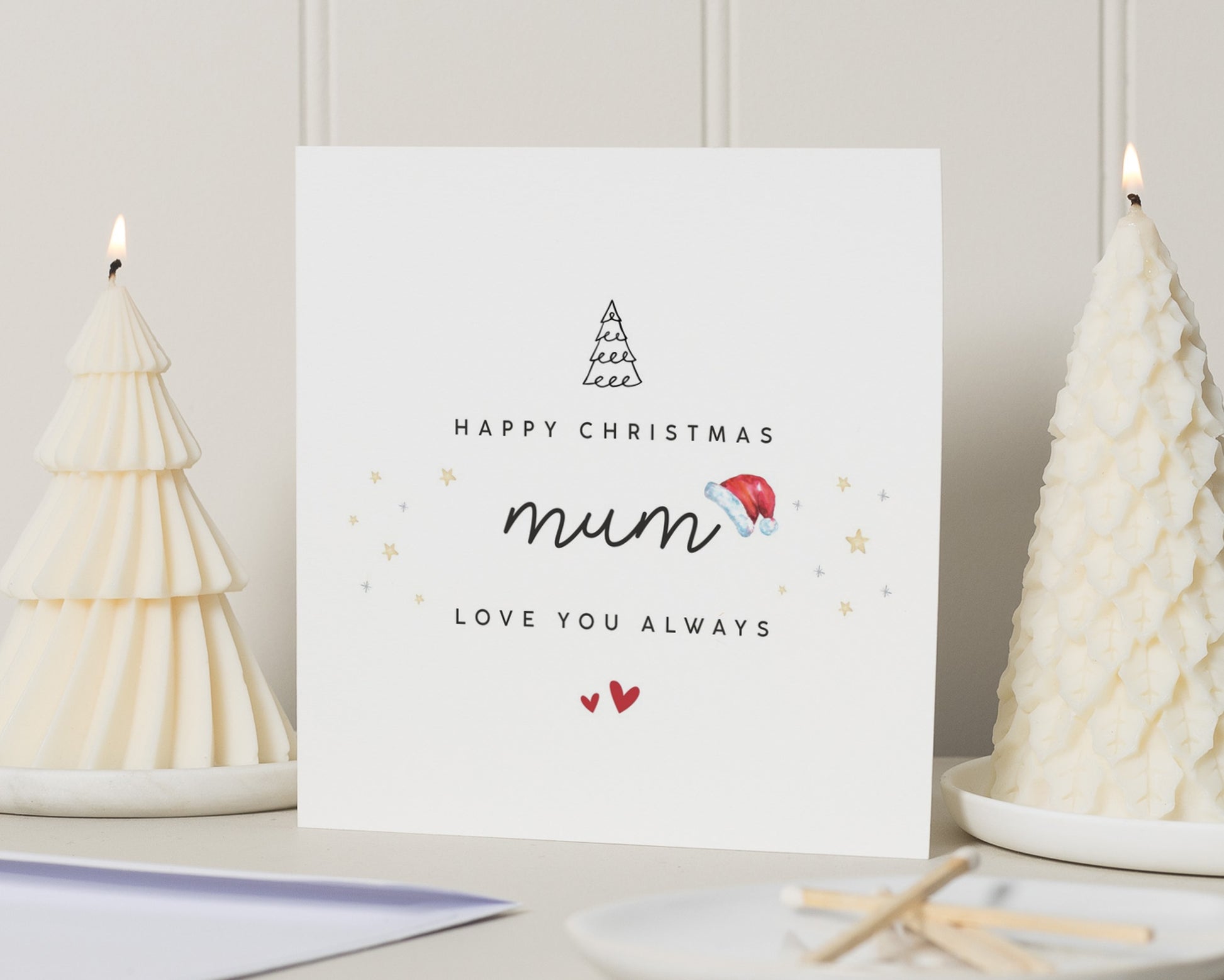 Christmas Card for Mum, Happy Christmas Mum Card, Christmas Card for Her, Cute Christmas Card, Personalised Christmas Card for Mum