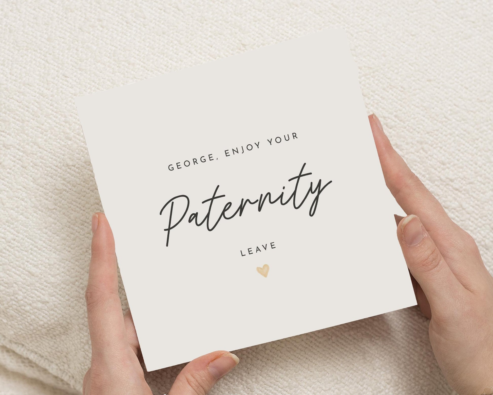 Paternity Leave Card, Personalised Card for Him, New Dad Card, Congratulations Card, Card for Colleague, Simple Paternity Card