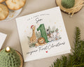 1st Christmas Card for Son, First Christmas Card for Son, Christmas Card for Son, Baby Boy Christmas Card, Safari Animal Christmas Card