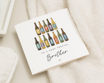 Brother Birthday Card, Birthday Card for Brother, Beer Birthday Card, Funny Birthday Card for Him, Pun Birthday Card for Brother