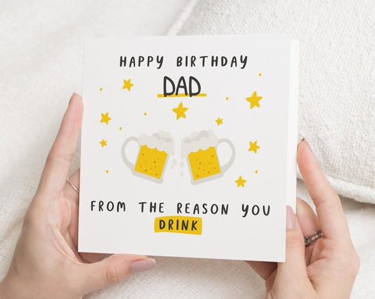 Birthday Card for Dad, Funny Birthday Card for Him, Dad Birthday Card, Beer Birthday Card, Birthday Card from Kids, Birthday Card for Father