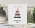 Teacher Christmas Card, Personalised Christmas Card for Teacher, Merry Christmas Teacher Card, Xmas Card for Teacher, Book Christmas Card
