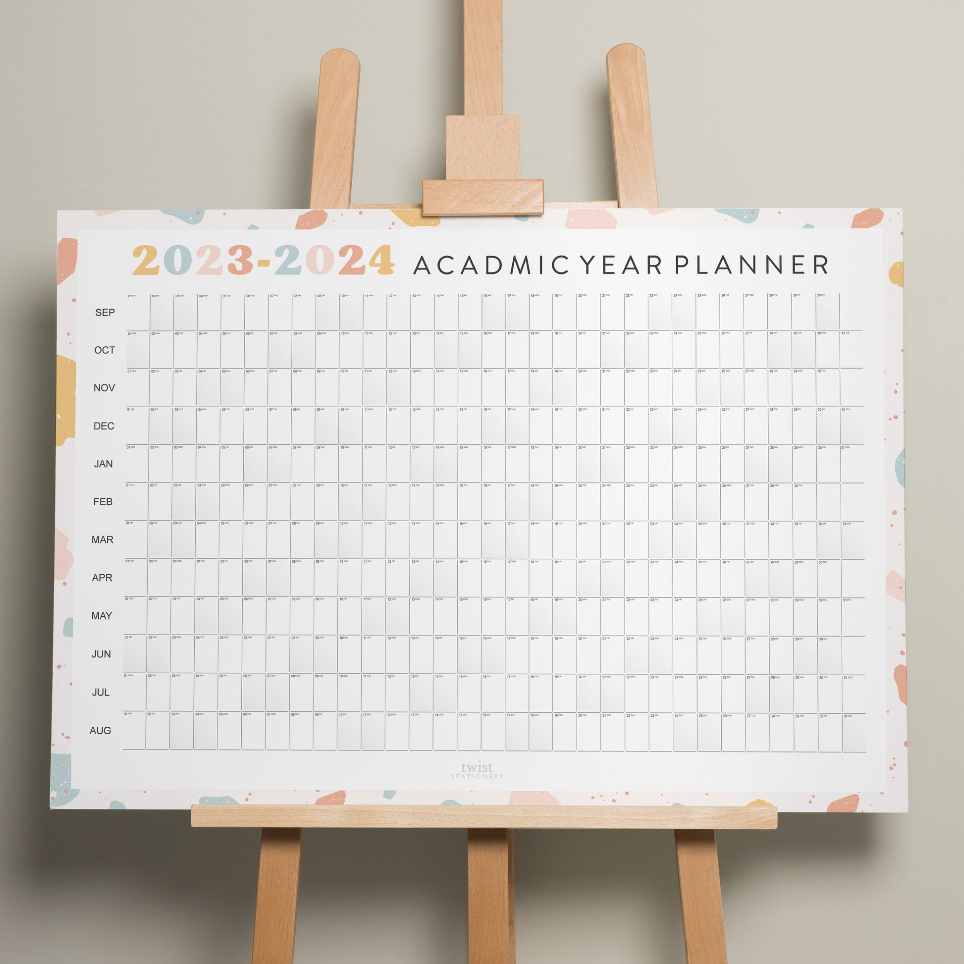 Wall Planner For School, Student Planner, Academic Wall Planner For Teacher, Study Planner, Academic Planner For Students 2023/24