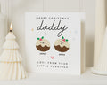 Christmas Card for Daddy, Personalised Daddy Christmas Card, Cute Christmas Card from Kids, Daddy Christmas Card, Pudding Card