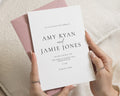 Minimalist Wedding Invitations, Blush Pink Wedding Invite, Elegant Typography Invitation Suite, Personalised Wedding Stationery