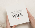 Birthday Card for Wife, Wife Birthday Card, Personalised Birthday Card for Her, Romantic Birthday Card, Cute Card for Wife