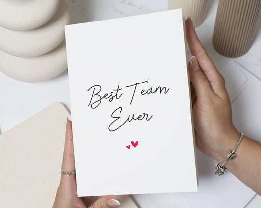 Thank You Card for Team, Workplace Thank You Card, Best Team Ever Card, Leaving Card for Colleagues, Staff Appreciation Card