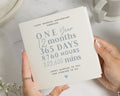 Personalised One Year Anniversary Card, 1st Wedding Anniversary Card, Romantic Card for Couple