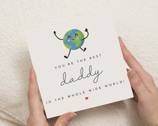 Fathers Day Card for Daddy, Birthday Card for Daddy, Cute Card for Dad, Best Daddy Card, Personalised Daddy Card, Card for Him