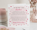 Valentines Day Card for Boyfriend, To The One I Love Card, Romantic Valentines Card for Him, Personalised Poem Card for Partner