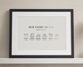 Personalised Gold Foil Timeline Print, Our Story So Far, Ivory Couple Wall Art, Anniversary Gift, Gift for Couple, New Home Gift