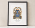 Personalised House Portrait Print, Custom Front Door Illustration, Address Print, New Home Gift, House Warming Gift, Hallway Wall Art