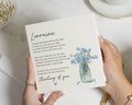 Sympathy Card, Thinking Of You Card, Personalised Remembrance Card, Floral Bereavement Card, Custom Sympathy Poem Card, Forget Me Not Card