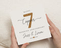 7th Anniversary Card, Copper Wedding Anniversary Card, Personalised Anniversary Card, Anniversary Card for Couple, Custom Year Card