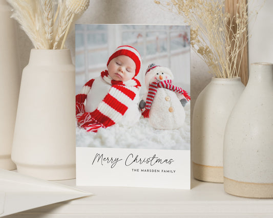 Personalised Photo Christmas Card, Pack of Christmas Cards, Pack of 10, 20, 50 or 100, Family Christmas Card, Baby Christmas Card