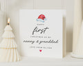 First Christmas Card for Nanny and Granddad, Personalised Christmas Card, Christmas Card from Grandchild, Cute Christmas Card